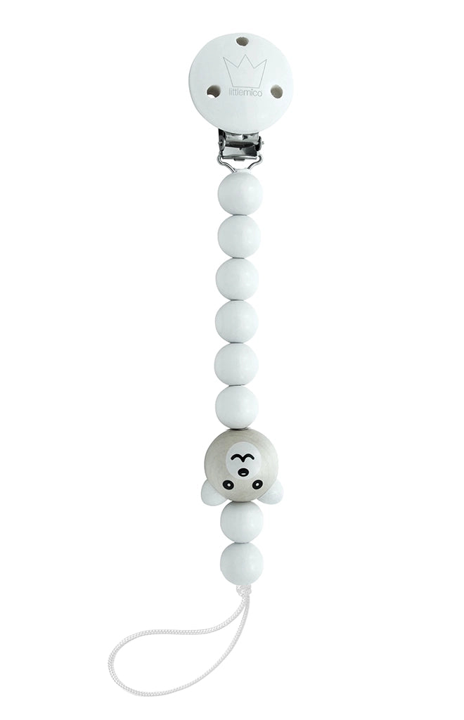 Bear Pacifier Holder - White