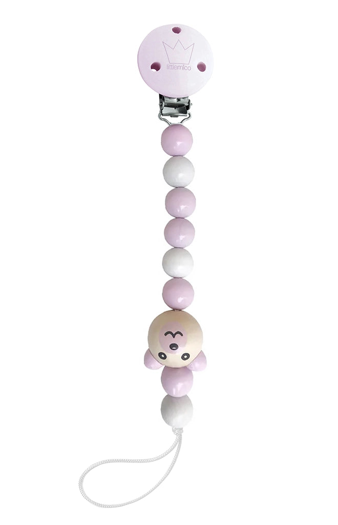 Bear Pacifier Holder - Pink