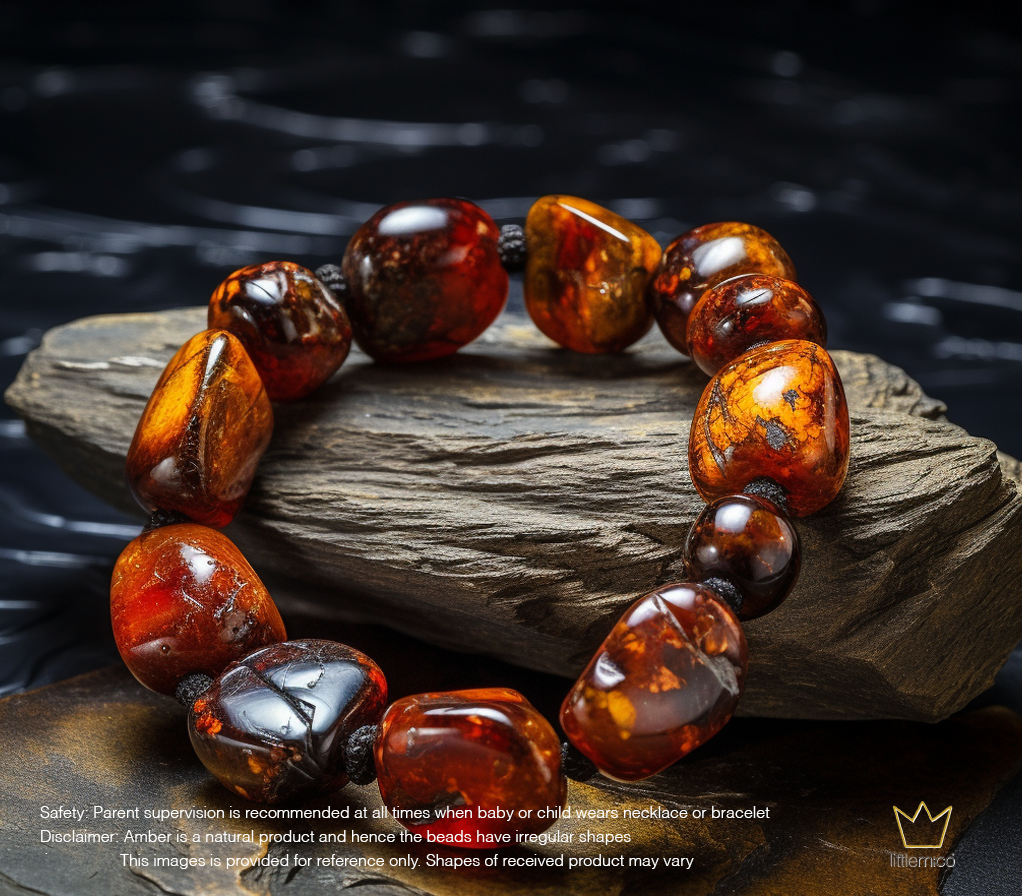 Amber Bracelet - Raw Cognac