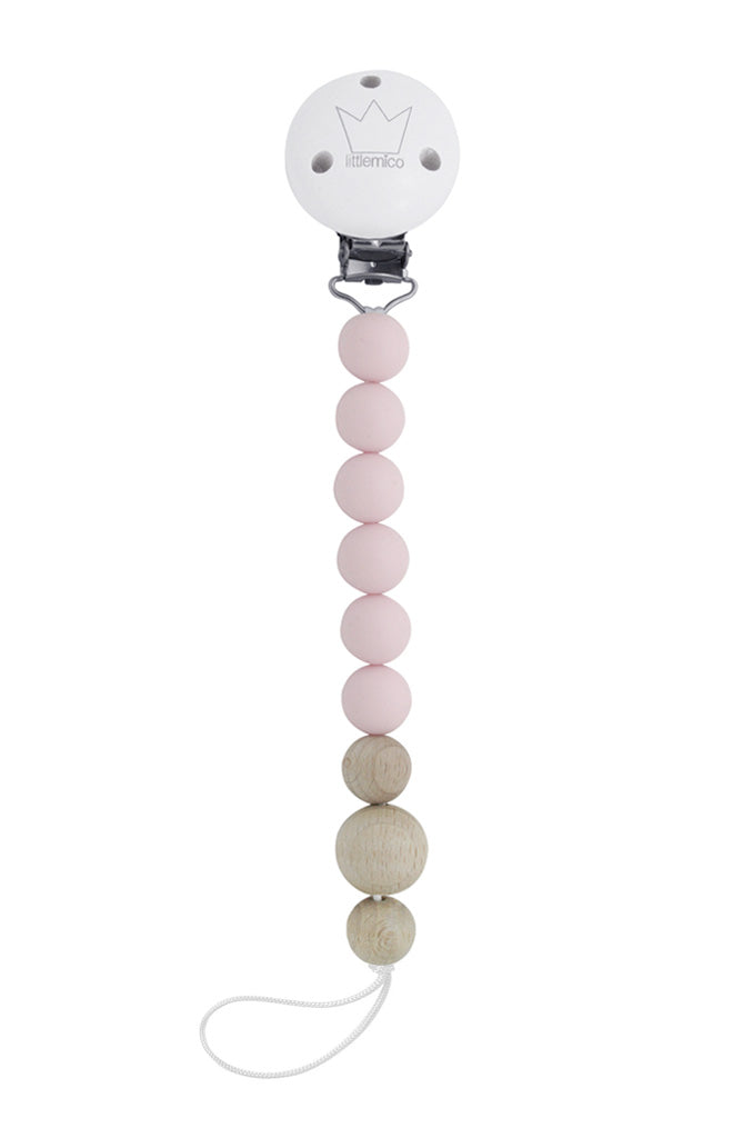 Sol pacifier holder - Dusty Rose