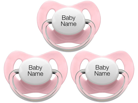 Personalised Pacifiers 3 pcs.  - Pink