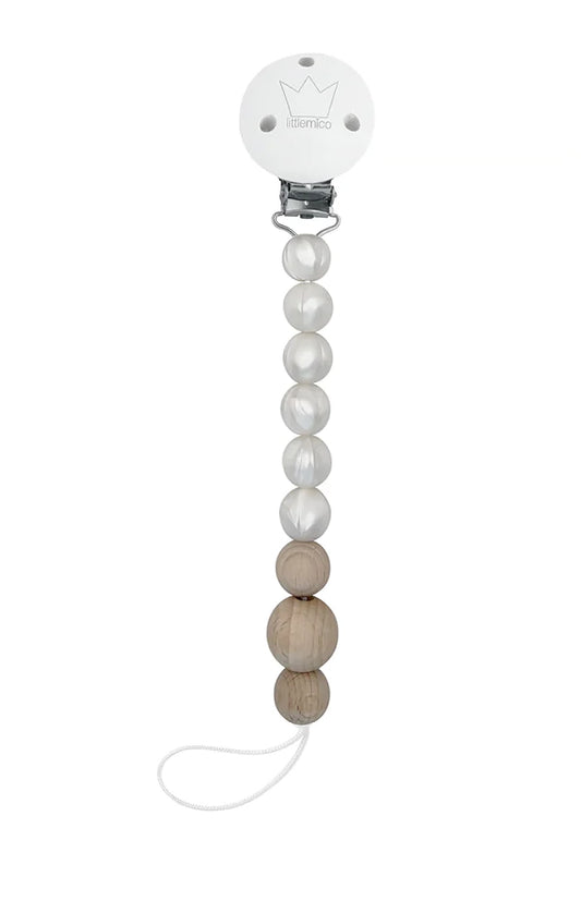 Sol pacifier holder - Pearl