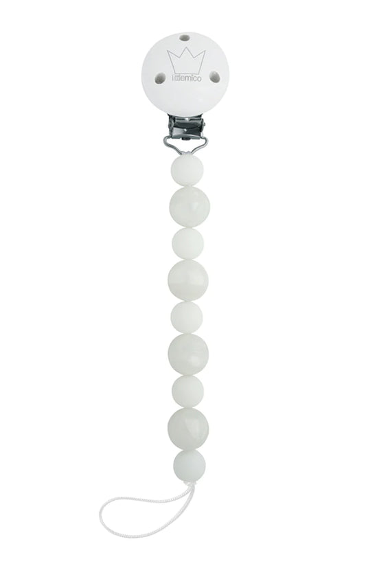 Casal pacifier holder - Pearl/White