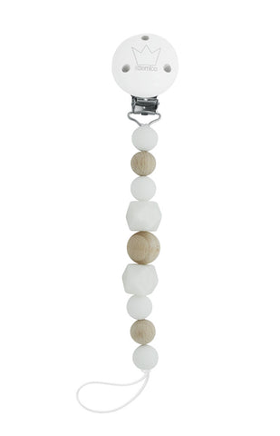 Estrela pacifier holder - Pearl white